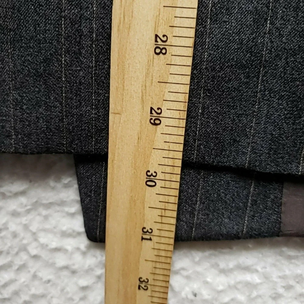 Lanerossi Suit Jacket Mens 42 Gray Pinstripe Wool Double Breasted Made In Italy